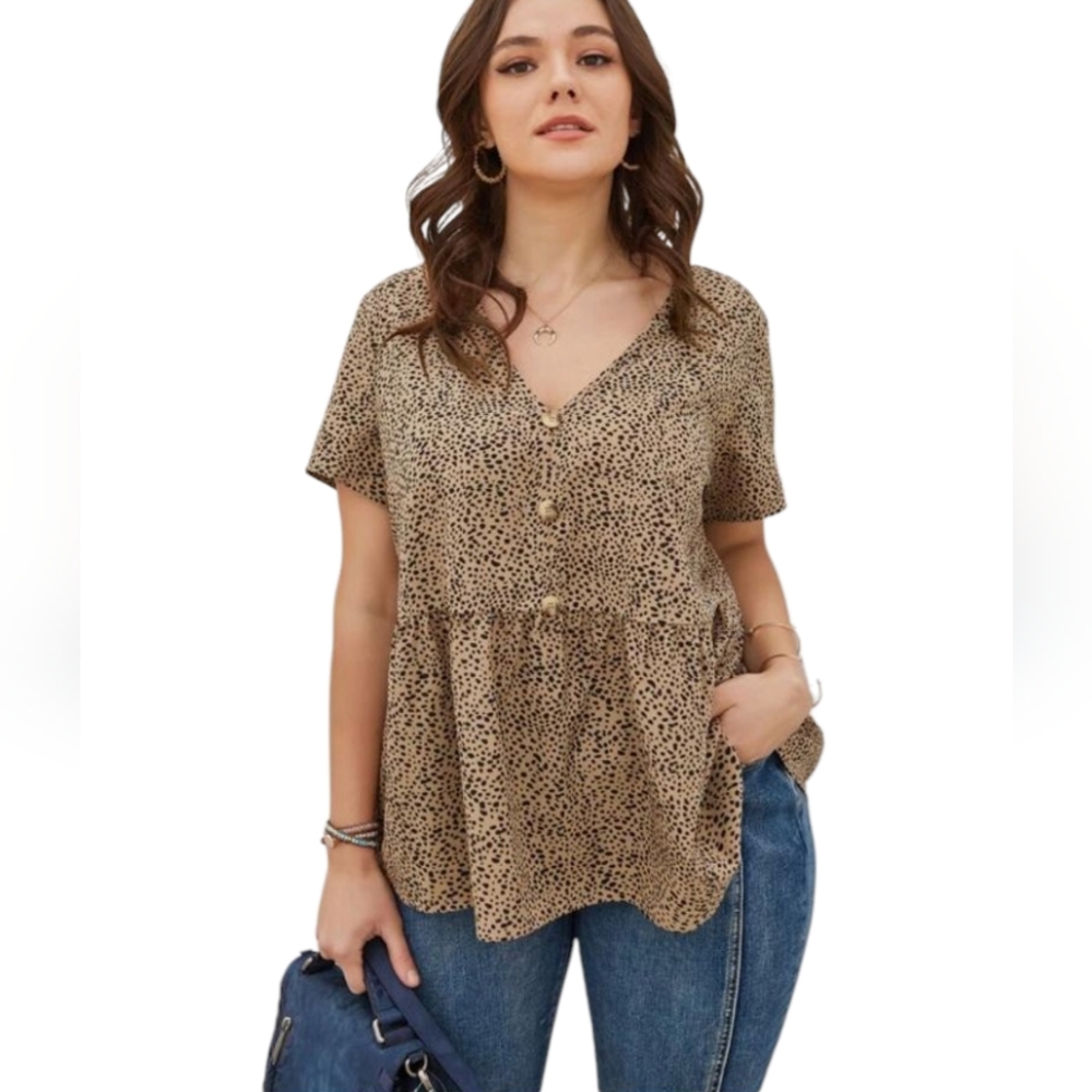 NWOT SHEIN vneck Top Size 2X